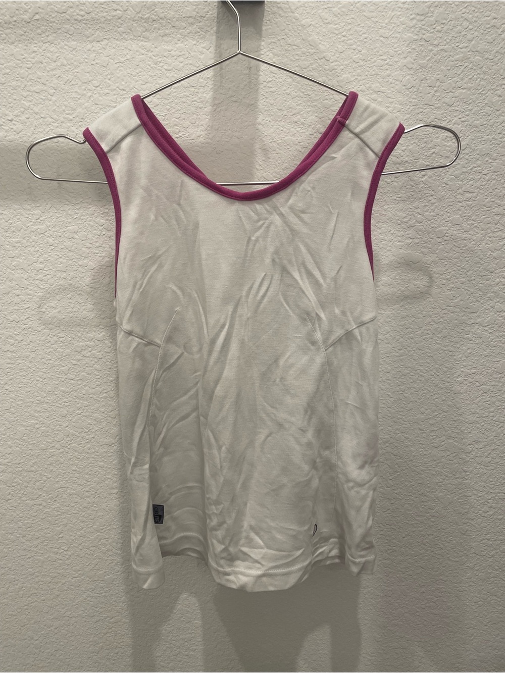 Adidas - White Tank Top with Pink Trim - Women